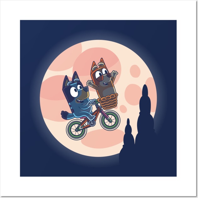 Heelers Moon Wall Art by jasesa